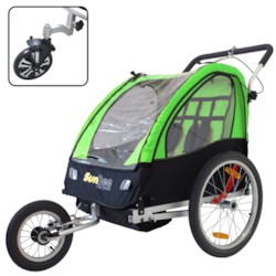 Cykelvagn SunBee Cruiser Barnvagnskit/Stroller - Svart/Grön