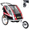 Cykelvagn SunBee Supreme XL Barnvagnskit/Stroller - Svart/Röd