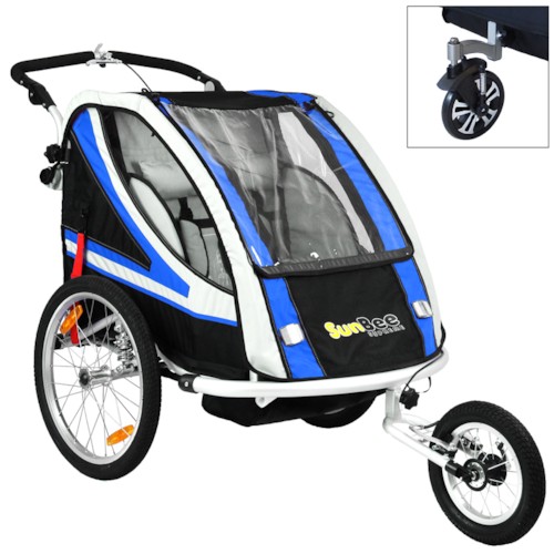 Cykelvagn SunBee Supreme XL Barnvagnskit/Stroller - Svart/Blå