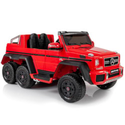Elbil Mercedes G63 6x6 12V - Röd