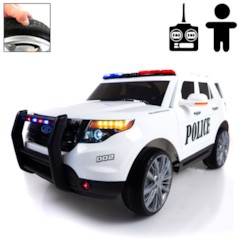 FYNDEX - Elbil POLICE FORCE 12V - Vit