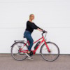 Elcykel EvoBike Sport-8 Mid-Drive 250W 2021 - Röd, Dam