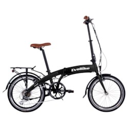 Elcykel EvoBike Travel 2021, Hopfällbar - Svart
