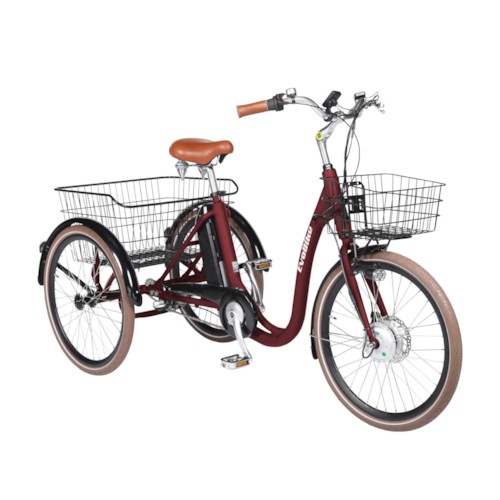 Elcykel Trehjulig Elcykel Evobike Elegant 24 tum 250W 2021 - Röd