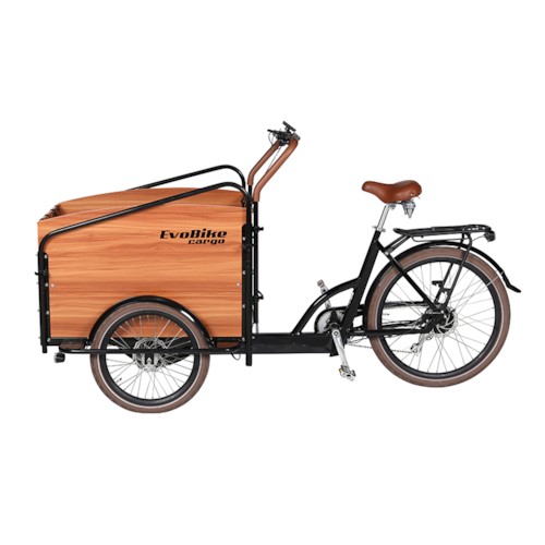 Elcykel Lådcykel EvoBike Cargo PRO 2021 - Natural Wood
