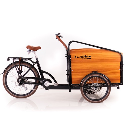 Elcykel Lådcykel EvoBike Cargo PRO 2021 - Natural Wood