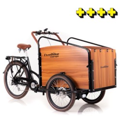 Elcykel Lådcykel Evobike Cargo PRO - Natural wood - 2020