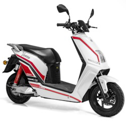 Elmoped Viverra Evolite E3 1200W - Vit/röd