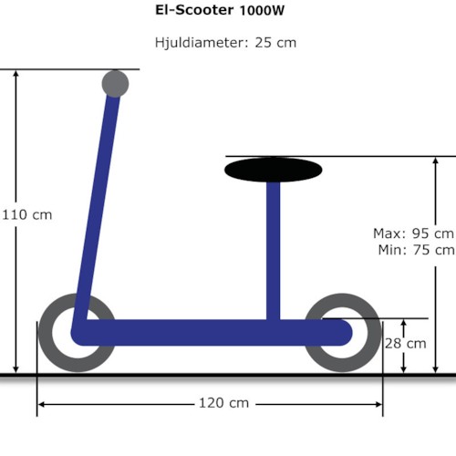 Elscooter 1600W Dirt - RÖD