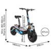 Elscooter EV-Ultra 2000W - Svart/blå