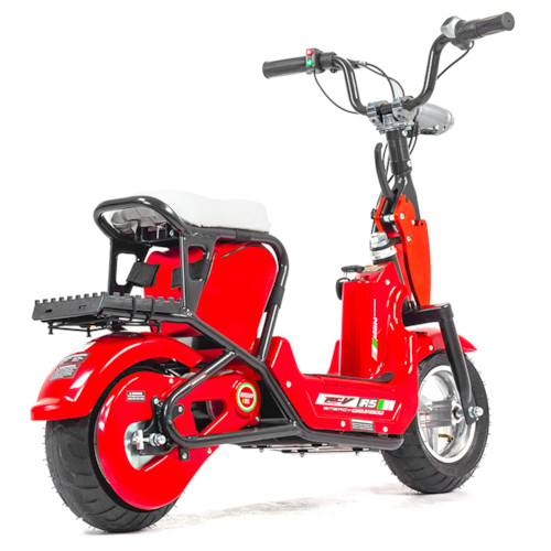 Elscooter 350 W CHOPPER med lysen - Röd