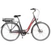 Elcykel EvoBike ECO-3 250W 2017-2018 - MÖRKGRÅ/RÖD, dam