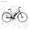 Elcykel EvoBike SPORT-7 250W 2017-2018 - SVART, dam