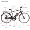 Elcykel EvoBike SPORT-8 500W - SVART/ORANGE, herr