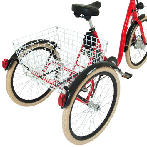 Trehjulig Elcykel Evobike Elegant 24 tum 250W - Röd