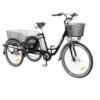 Trehjulig Elcykel EvoBike Grande 26/24 tum 2015-2018 - Svart