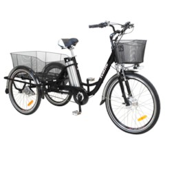 FYNDEX - Trehjulig Elcykel EvoBike Grande - Svart 250W