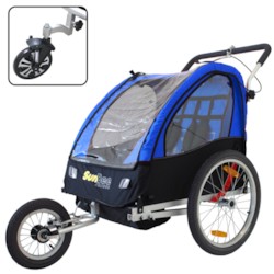 DEMOEX - Cykelvagn SunBee Cruiser Strollerkit - Svart/Blå