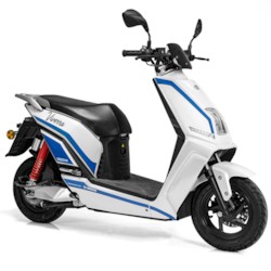 FYNDEX - Elmoped Viverra Evolite E3 1200W - Vit/blå