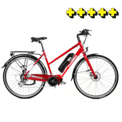 FYNDEX - Elcykel EvoBike SPORT-8 Mid-Drive 250W - Hyacintröd, dam