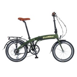 Elcykel EvoBike Travel - Hopfällbar - Olivgrön