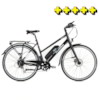 Elcykel EvoBike SPORT-8 250W - Mattsvart, dam
